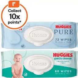 Woolworths Huggies Baby Wipes Pk 72-80 offer