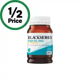 Woolworths Blackmores Odourless Fish Oil 1000mg Capsules Pk 200 offer