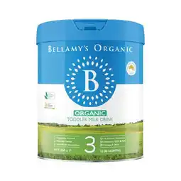 Woolworths Bellamy’s Organic Baby Formula Stage 1-3 800g offer