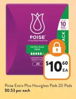 Foodworks Poise extra plus hourglass pads offer