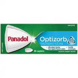 Woolworths Panadol With Optizorb Paracetamol For Fast Pain Relief 500mg Caplets Pk 16 offer