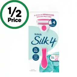 Woolworths Schick Silk 4 Razor Blades Kit offer
