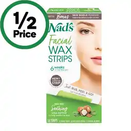 Woolworths Nad’s Facial Wax Strips Pk 16 offer