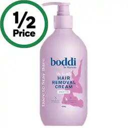 Woolworths Boddi De Lush Hair Removal Cream Sensitive 400g offer