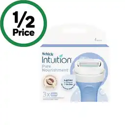 Woolworths Schick Intuition Pure Nourishment Refills Pk 3 offer