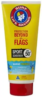 Coles Surf Life Saving Sport Sunscreen Lotion SPF50+ 200mL^ offer