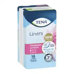 Woolworths TENA Incontinence Liners Pk 18 offer