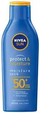 Coles Nivea Sun Protect & Moisture Sunscreen SPF50+ 200mL^ offer
