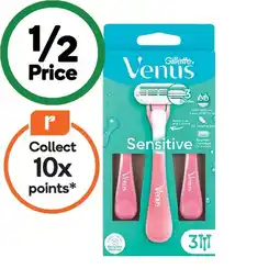 Woolworths Gillette Venus Sensitive Disposable Razor Pk 3 offer