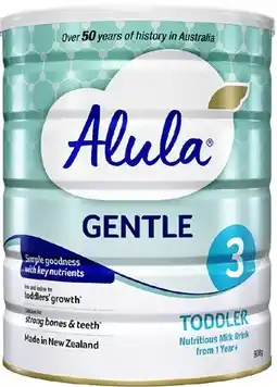 Coles Alula Gentle Stage 3 Toddler Milk Drink 900g offer