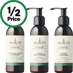 Woolworths Sukin Signature Foaming Facial Cleanser, Cream Cleanser or Moisturiser Pump 125ml offer