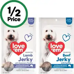 Woolworths Love’em Jerky Dog Treats 200g offer