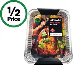 Woolworths Armada BBQ Foil Trays Medium Pk 3 offer