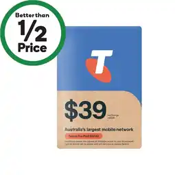 Woolworths Telstra $39 Starter PackΔ offer