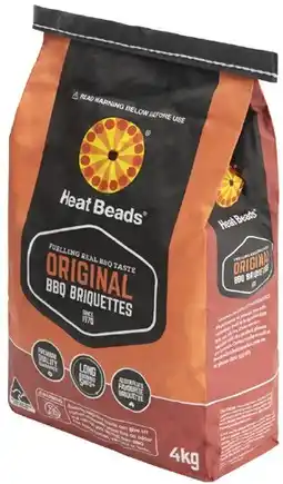 Coles Heat Beads BBQ Briquettes 4kg offer