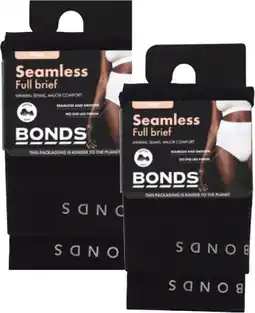 Coles Bonds Women's Seamless Full Brief 2 Pack offer