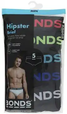 Coles Bonds Men's Hipster Briefs 5 Pack offer
