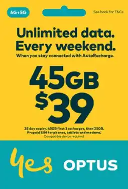 Coles Optus $39 Prepaid SIM Starter Kit offer