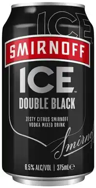 Coles Smirnoff Ice Double Black Cans 10x375mL offer