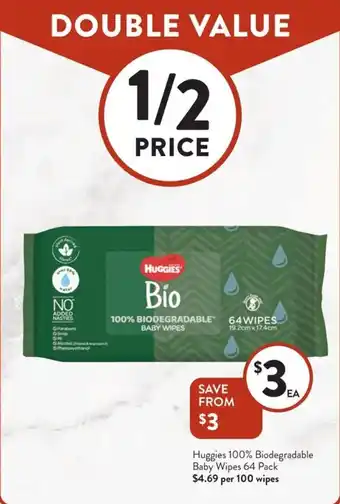 Foodworks Huggies baby wipes offer