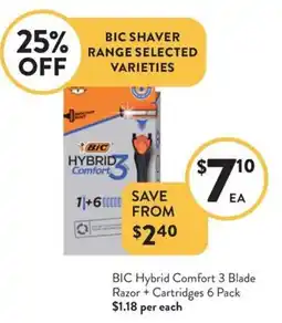 Foodworks Bic hybrid comfort 3 offer