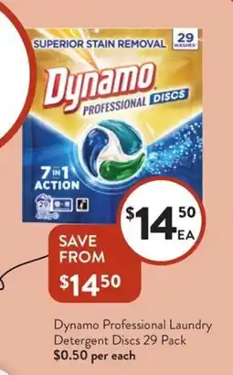 Foodworks Dynamo professional laundry detergent discs offer