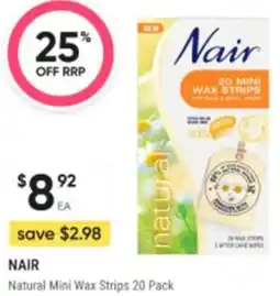Healthy Life Nair Natural Mini Wax Strips offer