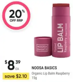 Healthy Life Noosa basics organic lip balm raspberry offer