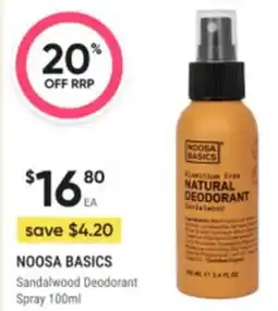 Healthy Life Noosa basics Sandalwood Deodorant Spray offer