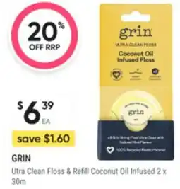 Healthy Life Grin Utra Clean Floss & Refill Coconut Oil Infused offer