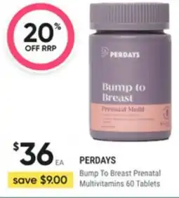 Healthy Life Perdays Bump To Breast Prenatal Multivitamins offer