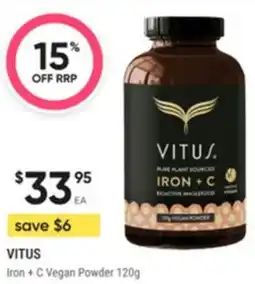 Healthy Life Vitus Iron + C Vegan Powder offer