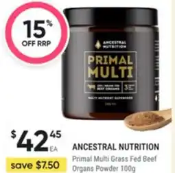 Healthy Life Ancestral nutrition primal multi grass fed beef organs powder offer