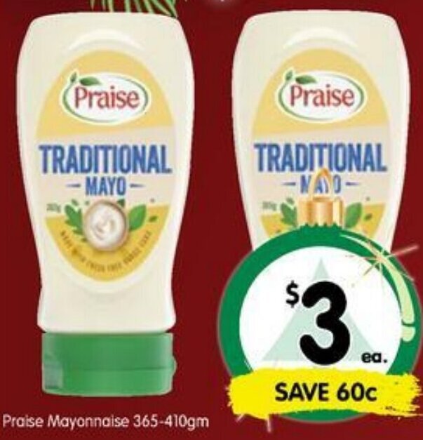 Praise Mayonnaise 365410g offer at Spar