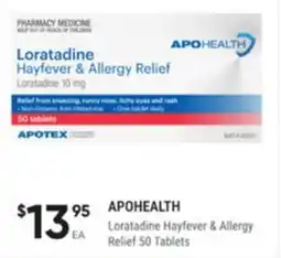 Healthy Life Apohealth Loratadine Hayfever & Allergy Relief offer