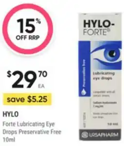 Healthy Life Hylo Forte Lubricating Eye Drops Preservative Free offer