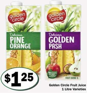 Friendly Grocer Golden Circle Fruit Juice 1 Litre offer