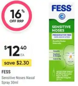 Healthy Life Fess Sensitive Noses Nasal Spray offer