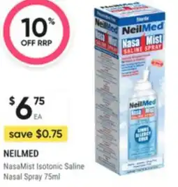 Healthy Life Neilmed NasaMist Isotonic Saline Nasal Spray offer
