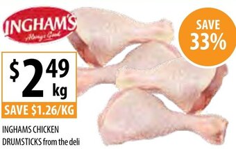 Supabarn Inghams Chicken Drumsticks From The Deli offer