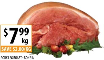 Supabarn Pork Leg Roast-Bone In offer