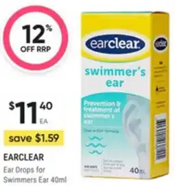 Healthy Life EARCLEAR Ear Drops for Swimmers Ear offer