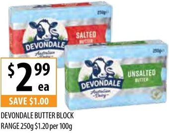 Supabarn Devondale Butter Block Range 250g offer