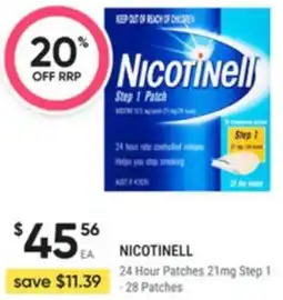Healthy Life Nicotinell 24 Hour Patches 21mg Step 1 offer