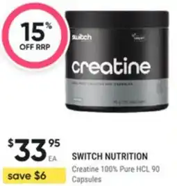 Healthy Life Switch nutrition creatine 100% pure hcl 90 capsules offer