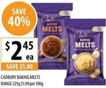Supabarn Cadbury Baking Melts Range 225g offer
