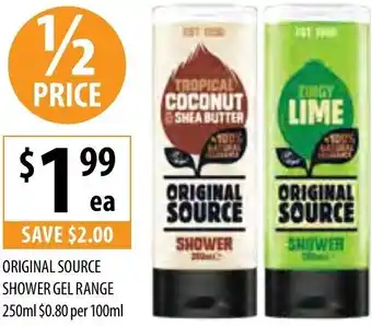 Original Source Shower Gel Range 250ml
