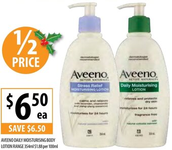 Supabarn Aveeno Daily Moisturising Body Lotion Range 354ml offer