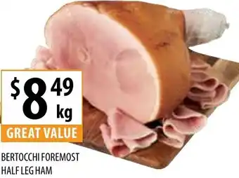 Supabarn Bertocchi Foremost Half Leg Ham offer