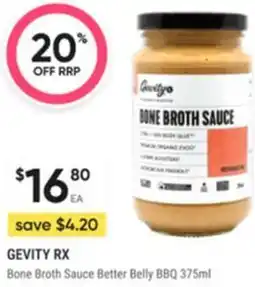 Healthy Life Gevity rx Bone Broth Sauce Better Belly BBQ offer